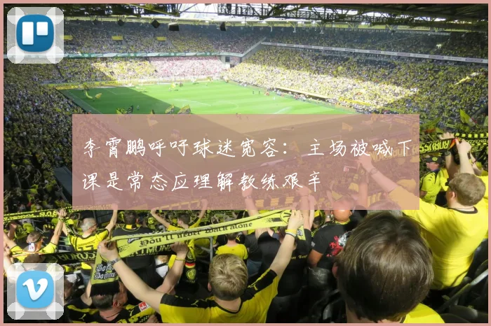 李霄鹏呼吁球迷宽容：主场被喊下课是常态应理解教练艰辛